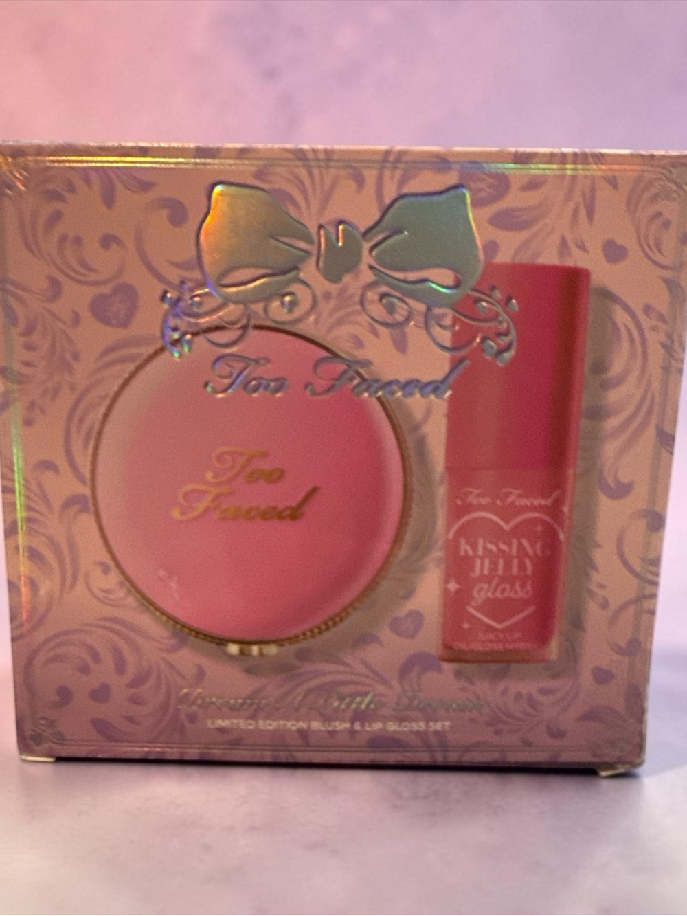 Too Faced Pink Blush & Kissing Jelly Gloss Duo